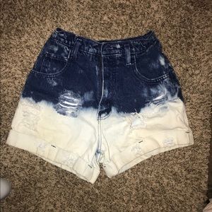 SOLD‼️‼️ tye dye denim shorts